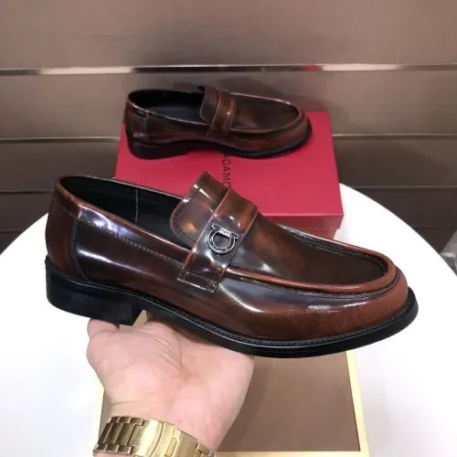 Cheap Salvatore Ferragamo Leather Shoes For Men #1391771 Replica Wholesale [$100.00 USD] [ITEM#1391771] on Replica Salvatore Ferragamo Leather Shoes