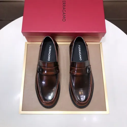 Cheap Salvatore Ferragamo Leather Shoes For Men #1391771 Replica Wholesale [$100.00 USD] [ITEM#1391771] on Replica Salvatore Ferragamo Leather Shoes