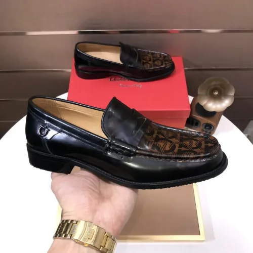 Cheap Salvatore Ferragamo Leather Shoes For Men #1391783 Replica Wholesale [$105.00 USD] [ITEM#1391783] on Replica Salvatore Ferragamo Leather Shoes