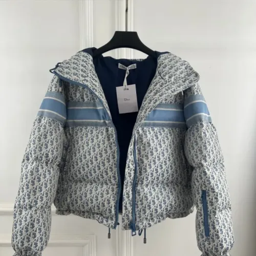 Cheap Christian Dior Down Feather Coat Long Sleeved For Women #1391787 Replica Wholesale [$145.00 USD] [ITEM#1391787] on Replica Christian Dior Down Feather Coat