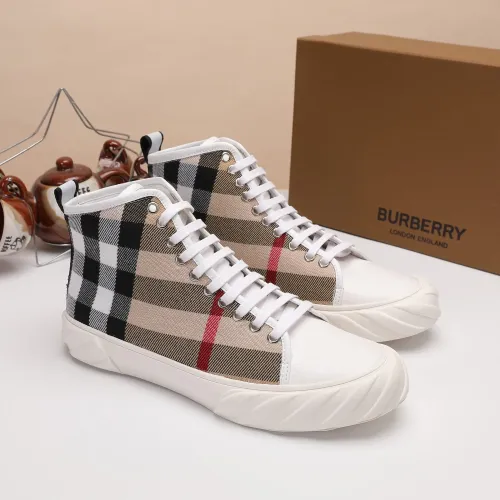 Cheap Burberry High Tops Shoes For Men #1391795 Replica Wholesale [$76.00 USD] [ITEM#1391795] on Replica Burberry High Tops Shoes
