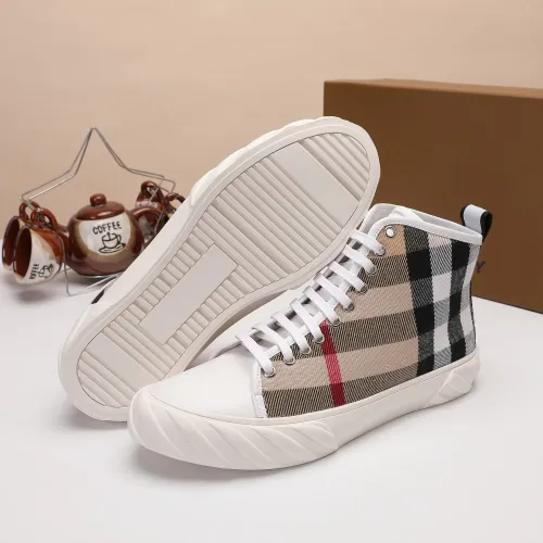 Cheap Burberry High Tops Shoes For Men #1391795 Replica Wholesale [$76.00 USD] [ITEM#1391795] on Replica Burberry High Tops Shoes
