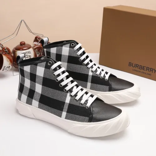Cheap Burberry High Tops Shoes For Men #1391796 Replica Wholesale [$76.00 USD] [ITEM#1391796] on Replica Burberry High Tops Shoes