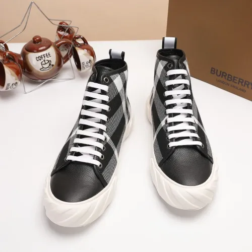 Cheap Burberry High Tops Shoes For Men #1391796 Replica Wholesale [$76.00 USD] [ITEM#1391796] on Replica Burberry High Tops Shoes