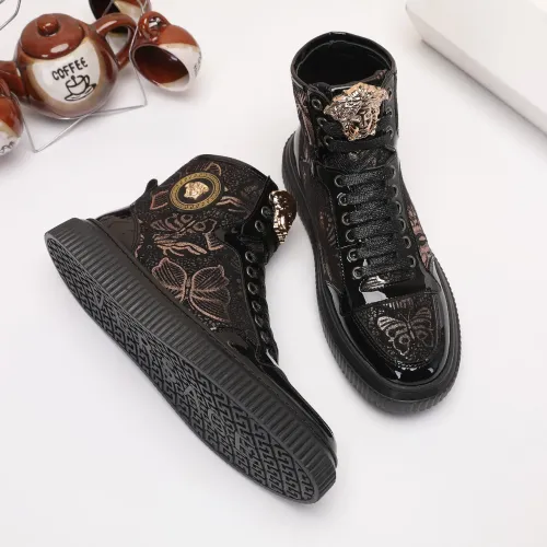 Cheap Versace High Tops Shoes For Men #1391805 Replica Wholesale [$76.00 USD] [ITEM#1391805] on Replica Versace High Tops Shoes