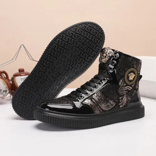 Cheap Versace High Tops Shoes For Men #1391805 Replica Wholesale [$76.00 USD] [ITEM#1391805] on Replica Versace High Tops Shoes