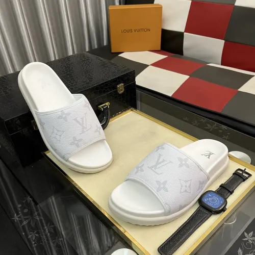 Cheap Louis Vuitton Slippers For Men #1392027 Replica Wholesale [$64.00 USD] [ITEM#1392027] on Replica Louis Vuitton Slippers