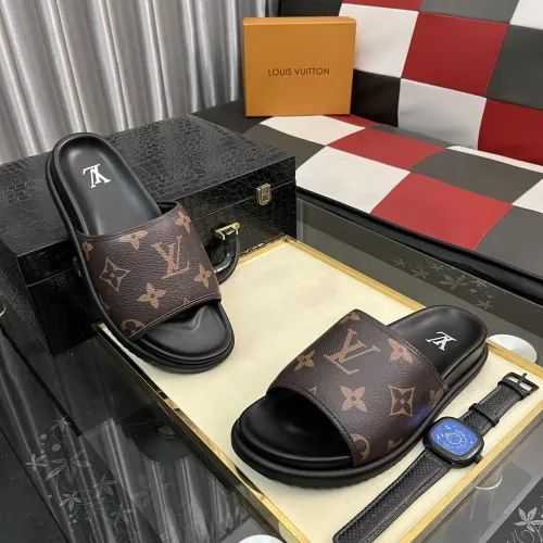 Cheap Louis Vuitton Slippers For Men #1392028 Replica Wholesale [$64.00 USD] [ITEM#1392028] on Replica Louis Vuitton Slippers