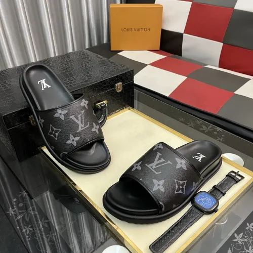 Cheap Louis Vuitton Slippers For Men #1392029 Replica Wholesale [$64.00 USD] [ITEM#1392029] on Replica Louis Vuitton Slippers