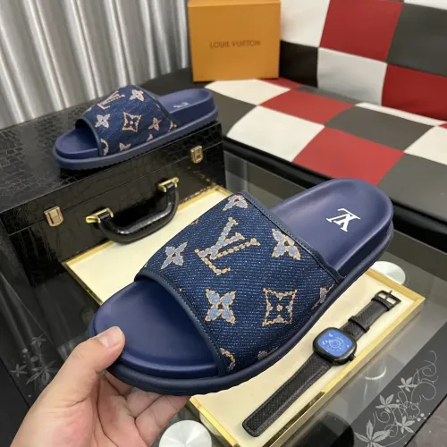 Cheap Louis Vuitton Slippers For Men #1392032 Replica Wholesale [$64.00 USD] [ITEM#1392032] on Replica Louis Vuitton Slippers