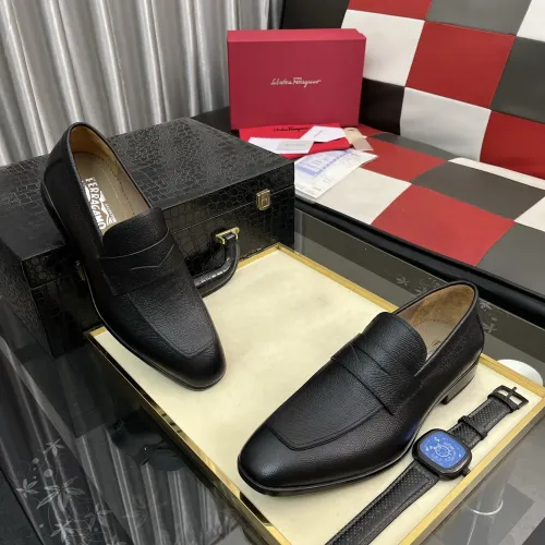 Cheap Salvatore Ferragamo Leather Shoes For Men #1392075 Replica Wholesale [$108.00 USD] [ITEM#1392075] on Replica Salvatore Ferragamo Leather Shoes