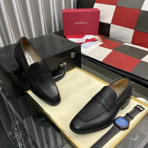 Cheap Salvatore Ferragamo Leather Shoes For Men #1392082 Replica Wholesale [$108.00 USD] [ITEM#1392082] on Replica Salvatore Ferragamo Leather Shoes