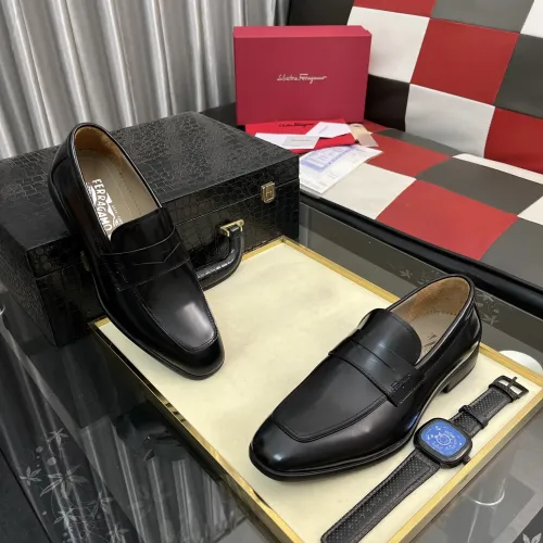 Cheap Salvatore Ferragamo Leather Shoes For Men #1392084 Replica Wholesale [$108.00 USD] [ITEM#1392084] on Replica Salvatore Ferragamo Leather Shoes