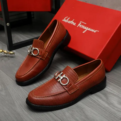 Salvatore Ferragamo Leather Shoes For Men #1392088
