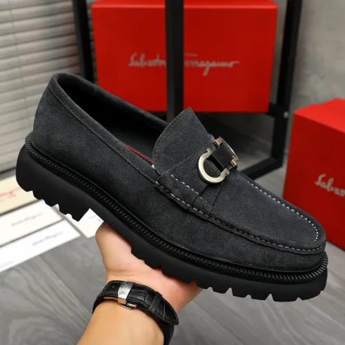 Cheap Salvatore Ferragamo Leather Shoes For Men #1392098 Replica Wholesale [$112.00 USD] [ITEM#1392098] on Replica Salvatore Ferragamo Leather Shoes