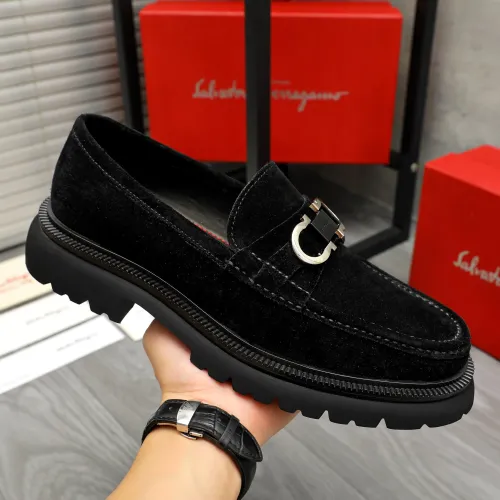 Cheap Salvatore Ferragamo Leather Shoes For Men #1392100 Replica Wholesale [$112.00 USD] [ITEM#1392100] on Replica Salvatore Ferragamo Leather Shoes