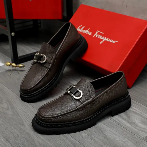 Cheap Salvatore Ferragamo Leather Shoes For Men #1392102 Replica Wholesale [$112.00 USD] [ITEM#1392102] on Replica Salvatore Ferragamo Leather Shoes