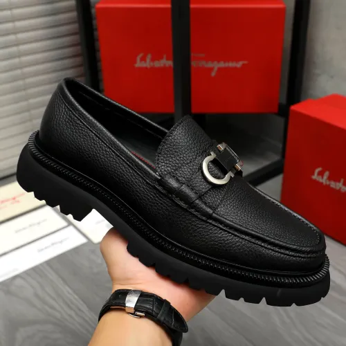 Cheap Salvatore Ferragamo Leather Shoes For Men #1392104 Replica Wholesale [$112.00 USD] [ITEM#1392104] on Replica Salvatore Ferragamo Leather Shoes