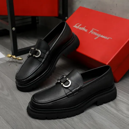 Cheap Salvatore Ferragamo Leather Shoes For Men #1392105 Replica Wholesale [$112.00 USD] [ITEM#1392105] on Replica Salvatore Ferragamo Leather Shoes