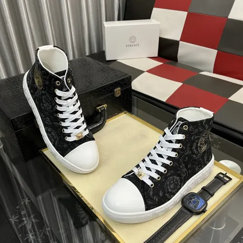 Cheap Versace High Tops Shoes For Men #1392491 Replica Wholesale [$80.00 USD] [ITEM#1392491] on Replica Versace High Tops Shoes