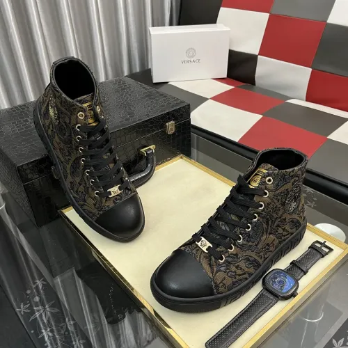 Cheap Versace High Tops Shoes For Men #1392492 Replica Wholesale [$80.00 USD] [ITEM#1392492] on Replica Versace High Tops Shoes