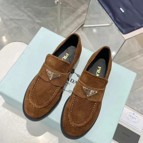Cheap Prada Leather Shoes For Women #1392728 Replica Wholesale [$102.00 USD] [ITEM#1392728] on Replica Prada Leather Shoes