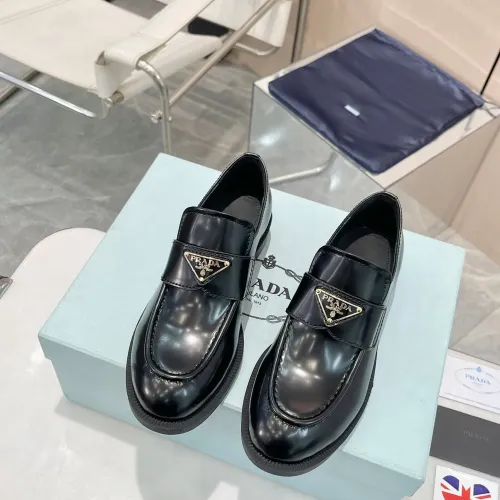 Cheap Prada Leather Shoes For Women #1392731 Replica Wholesale [$102.00 USD] [ITEM#1392731] on Replica Prada Leather Shoes
