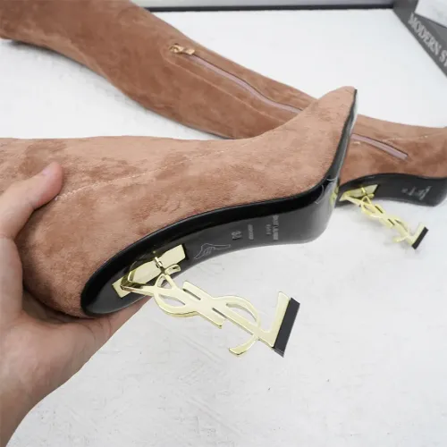 Cheap Yves Saint Laurent YSL Boots For Women #1392751 Replica Wholesale [$132.00 USD] [ITEM#1392751] on Replica Yves Saint Laurent YSL Boots