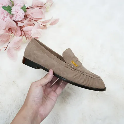 Cheap Yves Saint Laurent YSL Leather Shoes For Women #1392789 Replica Wholesale [$102.00 USD] [ITEM#1392789] on Replica Yves Saint Laurent YSL Leather Shoes