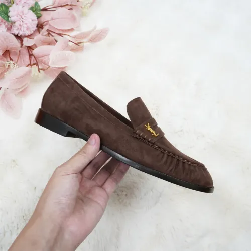 Cheap Yves Saint Laurent YSL Leather Shoes For Women #1392790 Replica Wholesale [$102.00 USD] [ITEM#1392790] on Replica Yves Saint Laurent YSL Leather Shoes