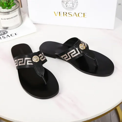 Cheap Versace Slippers For Men #1392818 Replica Wholesale [$102.00 USD] [ITEM#1392818] on Replica Versace Slippers