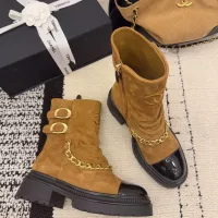 Cheap Chanel Boots For Women #1382310 Replica Wholesale [$145.00 USD] [ITEM#1382310] on Replica Chanel Boots