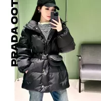 Cheap Prada Down Feather Coat Long Sleeved For Women #1383810 Replica Wholesale [$182.00 USD] [ITEM#1383810] on Replica Prada Down Feather Coat