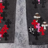 Cheap Chrome Hearts Jeans For Men #1384174 Replica Wholesale [$68.00 USD] [ITEM#1384174] on Replica Chrome Hearts Jeans