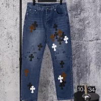 Cheap Chrome Hearts Jeans For Men #1384180 Replica Wholesale [$64.00 USD] [ITEM#1384180] on Replica Chrome Hearts Jeans