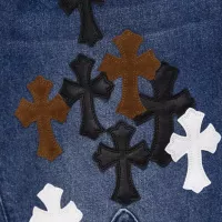 Cheap Chrome Hearts Jeans For Men #1384180 Replica Wholesale [$64.00 USD] [ITEM#1384180] on Replica Chrome Hearts Jeans