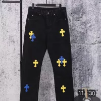 Cheap Chrome Hearts Jeans For Men #1384181 Replica Wholesale [$64.00 USD] [ITEM#1384181] on Replica Chrome Hearts Jeans