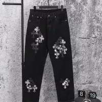 Cheap Chrome Hearts Jeans For Men #1384195 Replica Wholesale [$64.00 USD] [ITEM#1384195] on Replica Chrome Hearts Jeans