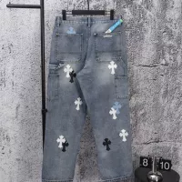 Cheap Chrome Hearts Jeans For Men #1384206 Replica Wholesale [$68.00 USD] [ITEM#1384206] on Replica Chrome Hearts Jeans