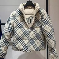 Cheap Burberry Down Feather Coat Long Sleeved For Women #1384401 Replica Wholesale [$180.00 USD] [ITEM#1384401] on Replica Burberry Down Feather Coat