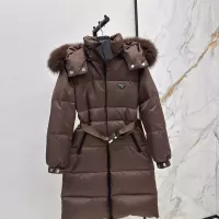 Cheap Prada Down Feather Coat Long Sleeved For Women #1387260 Replica Wholesale [$261.16 USD] [ITEM#1387260] on Replica Prada Down Feather Coat