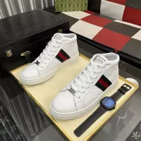 Cheap Gucci High Tops Shoes For Men #1387722 Replica Wholesale [$88.00 USD] [ITEM#1387722] on Replica Gucci High Tops Shoes