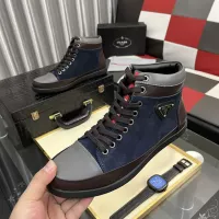 Cheap Prada High Top Shoes For Men #1387864 Replica Wholesale [$88.00 USD] [ITEM#1387864] on Replica Prada High Top Shoes