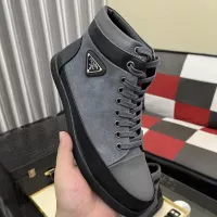 Cheap Prada High Top Shoes For Men #1387865 Replica Wholesale [$88.00 USD] [ITEM#1387865] on Replica Prada High Top Shoes