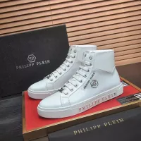 Cheap Philipp Plein PP High Tops Shoes For Men #1387888 Replica Wholesale [$92.00 USD] [ITEM#1387888] on Replica Philipp Plein PP High Tops Shoes