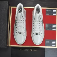 Cheap Philipp Plein PP High Tops Shoes For Men #1387888 Replica Wholesale [$92.00 USD] [ITEM#1387888] on Replica Philipp Plein PP High Tops Shoes