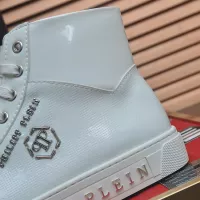 Cheap Philipp Plein PP High Tops Shoes For Men #1387888 Replica Wholesale [$92.00 USD] [ITEM#1387888] on Replica Philipp Plein PP High Tops Shoes