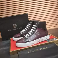 Cheap Philipp Plein PP High Tops Shoes For Men #1387889 Replica Wholesale [$92.00 USD] [ITEM#1387889] on Replica Philipp Plein PP High Tops Shoes