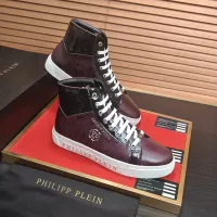 Cheap Philipp Plein PP High Tops Shoes For Men #1387889 Replica Wholesale [$92.00 USD] [ITEM#1387889] on Replica Philipp Plein PP High Tops Shoes