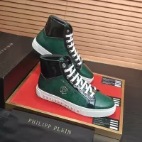 Cheap Philipp Plein PP High Tops Shoes For Men #1387891 Replica Wholesale [$92.00 USD] [ITEM#1387891] on Replica Philipp Plein PP High Tops Shoes